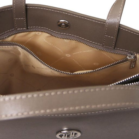 Palermo - Saffiano Leather briefcase 3 compartments for women